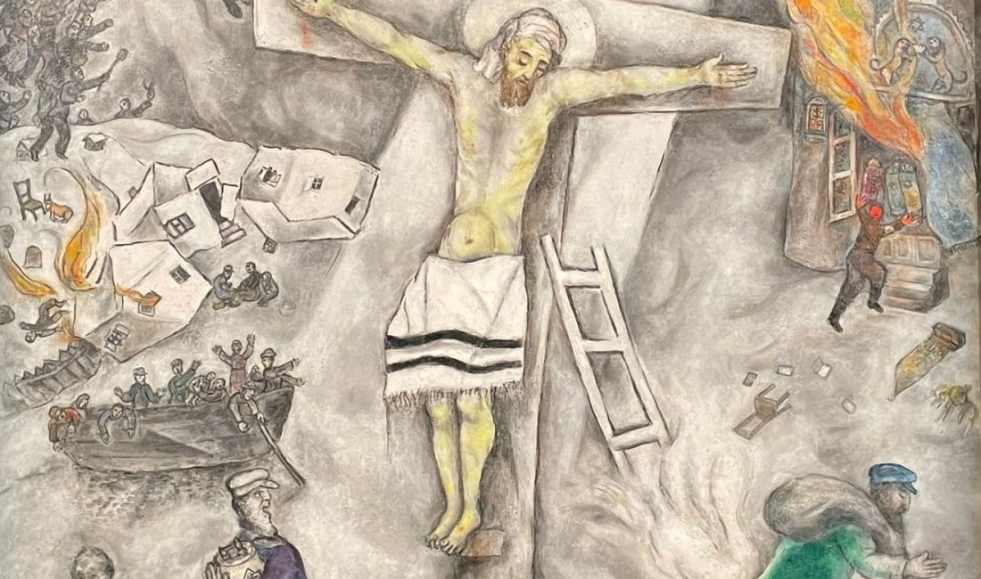Marc Chagall, dettaglio della Crocifissione Bianca. Credits Kunstwollen.arte / Shutterstock
