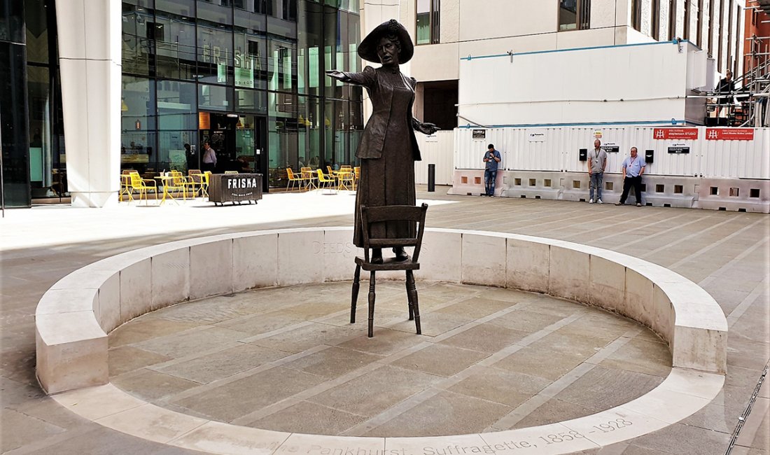 La statua di Emmeline Pankhurst a Manchester | Credit Giovy Malfiori