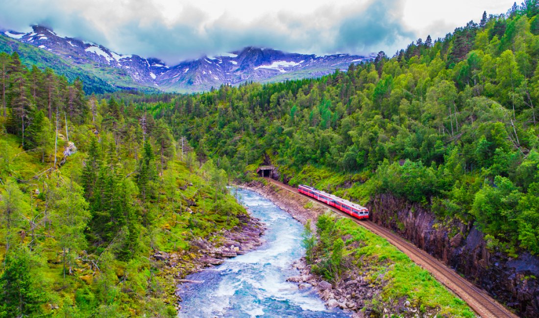 Il meraviglioso scenario della ferrovia Oslo-Bergen. Credits Marius Dobilas / Shutterstock