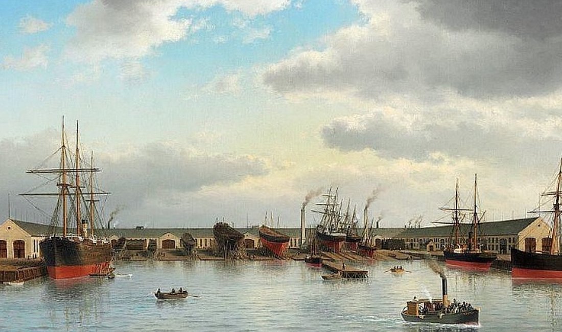 I cantieri di Refshaleøen alla fine dell’Ottocento, ritratti da Carl Baagøe