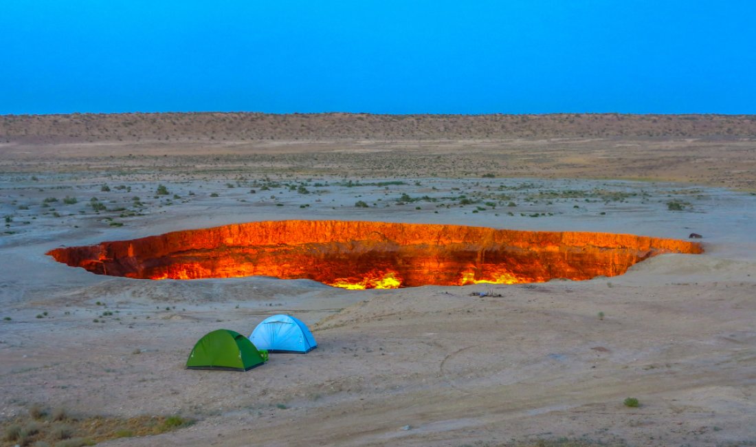 Il cratere di Darvaza in Turkmenistan