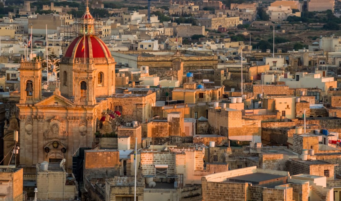 Vista di Rabat a Gozo