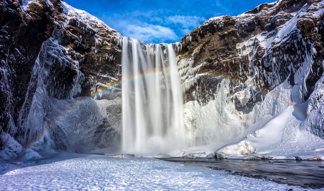 Seljalandsfoss in inverno. Credits Andrey Bocharov / Shutterstock