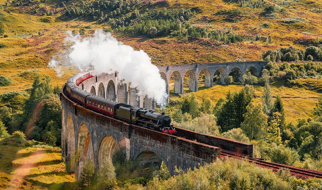 Glenfinnan Viaduct, una corsa nell'autunno