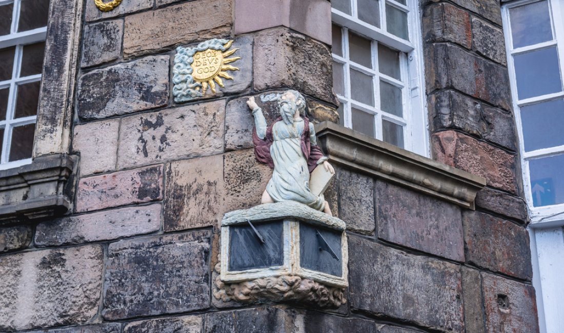 Un dettaglio della John Knox House, Edimburgo