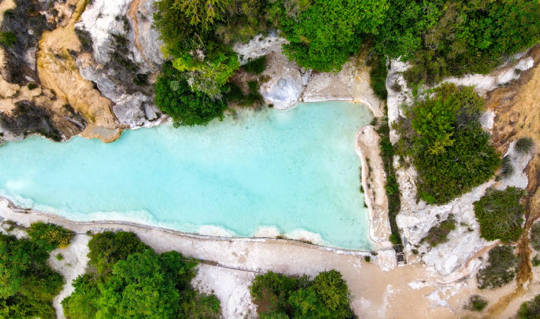 La vasca naturale a Bagno Vignoni