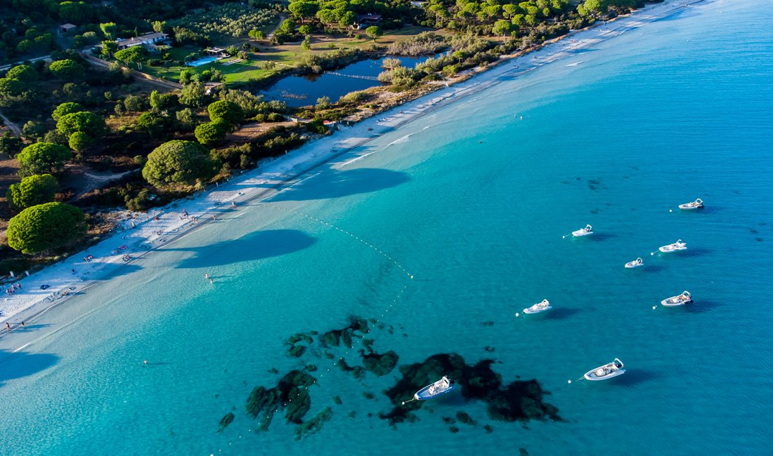 Veduta aerea di Palombaggia