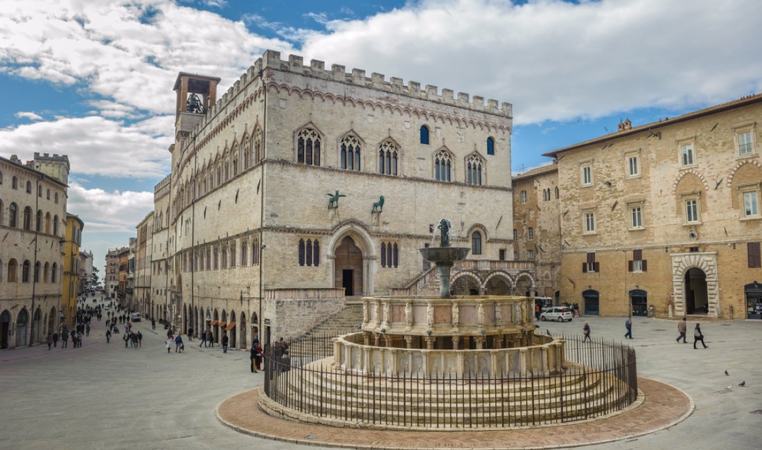 Piazza IV novembre a Perugia