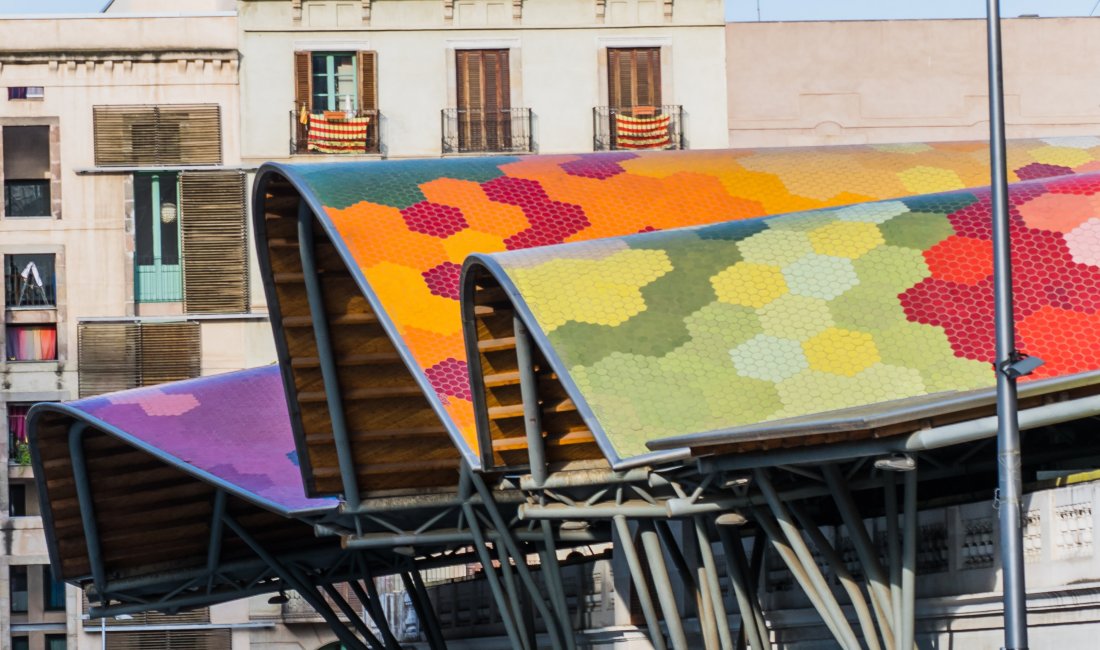 I tetti del Mercat de Santa Caterina