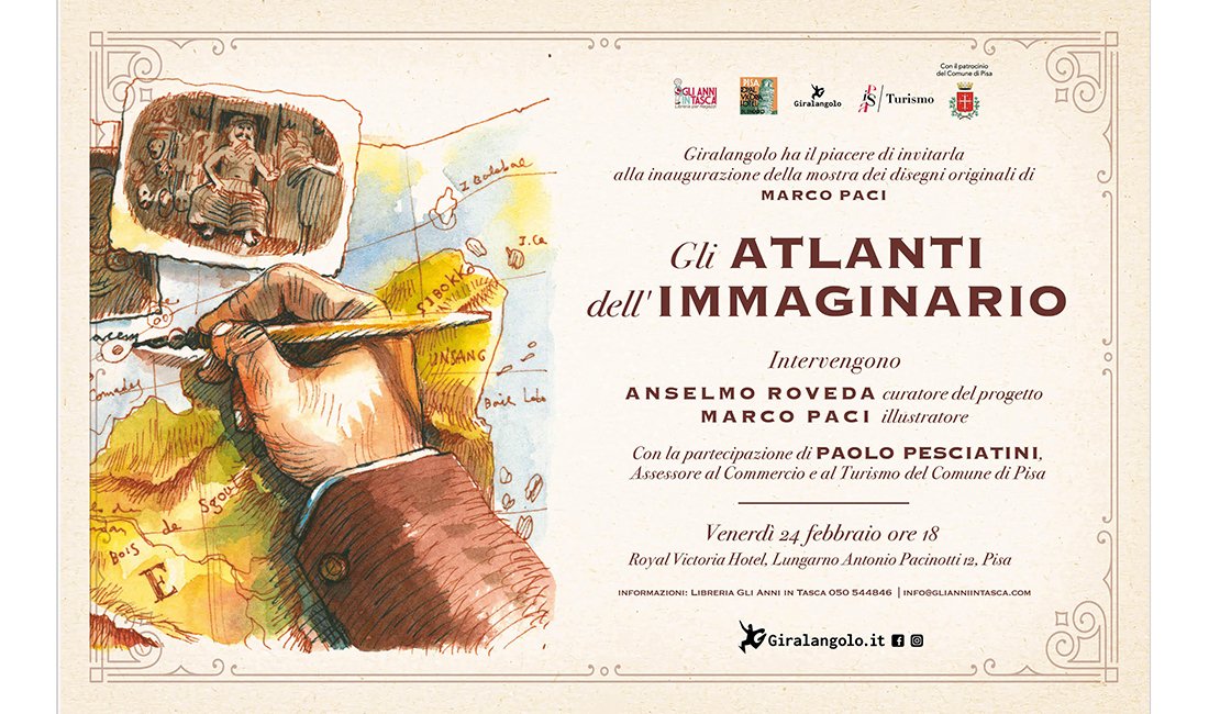 L'invito alla mostra "Gli Atlanti dell'immaginario"